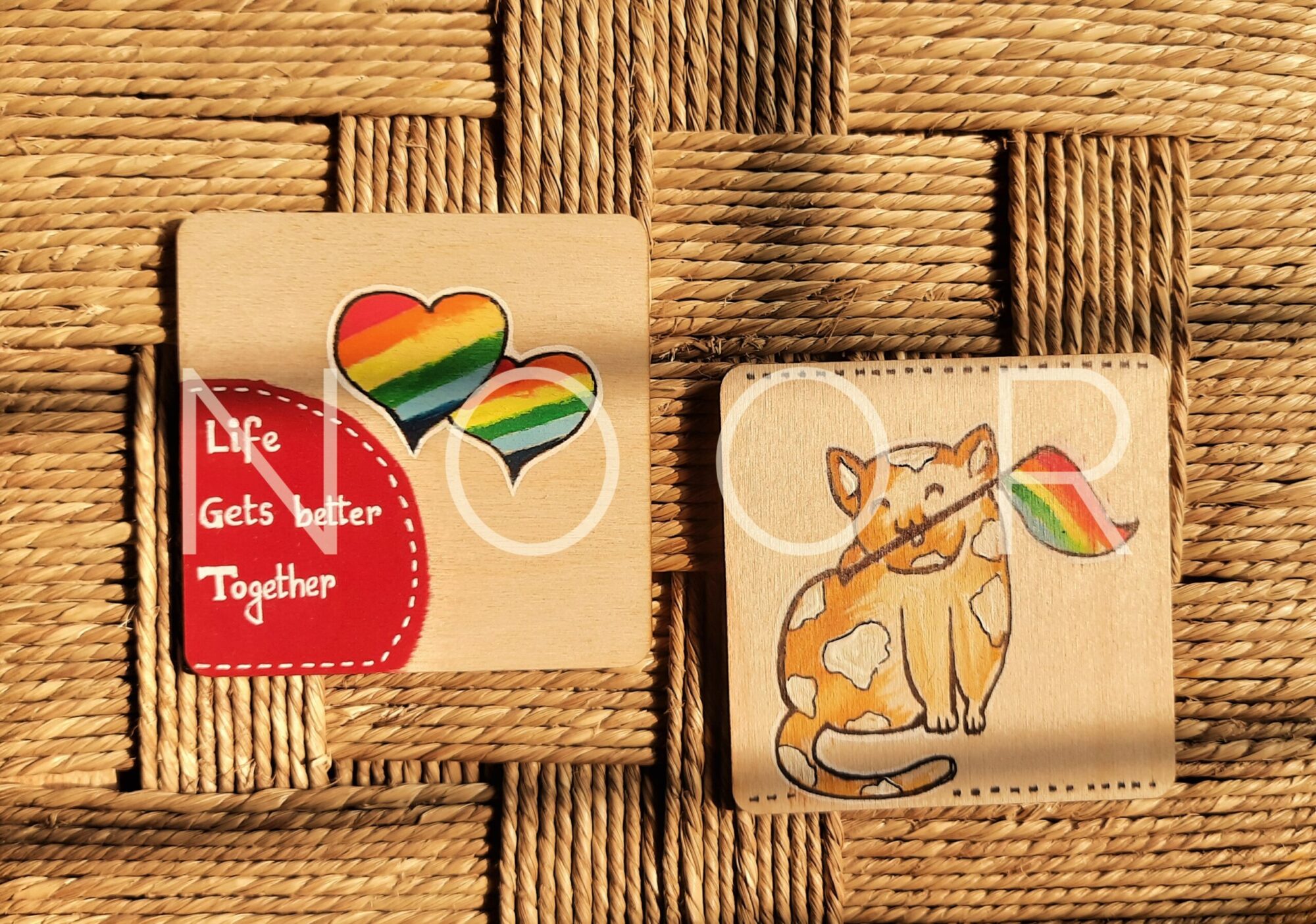 Tea Coasters - Together(Set of 2)