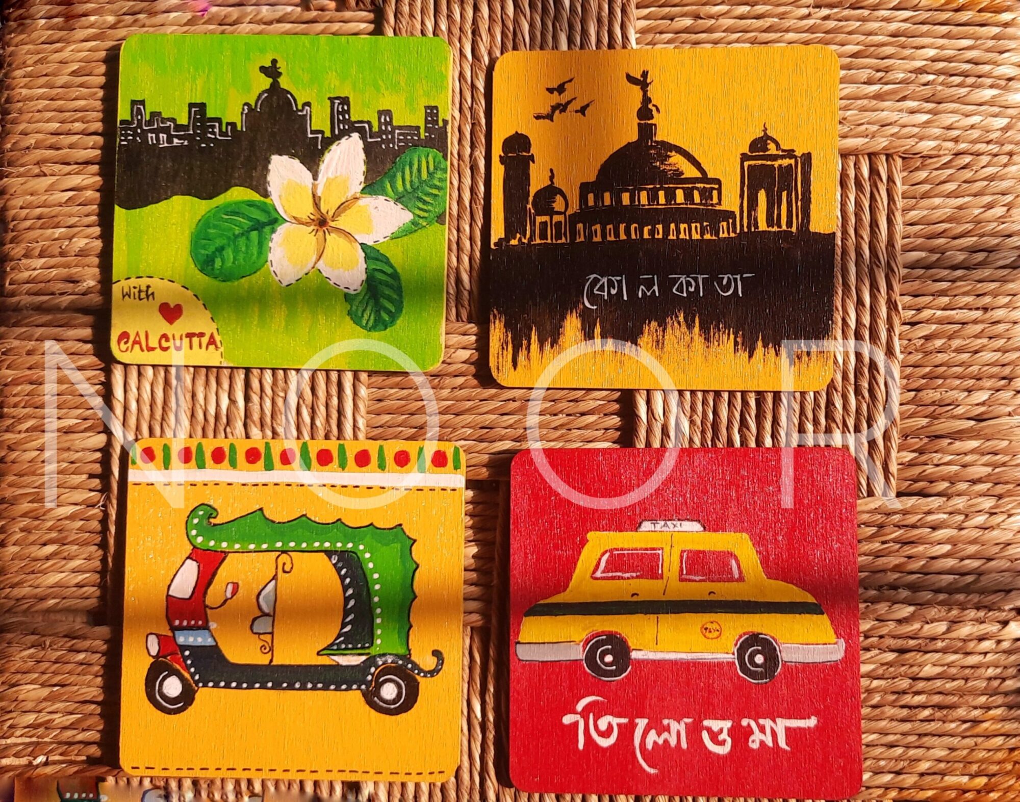 Tea Coasters - Sohor Kolkata (Set of 4)