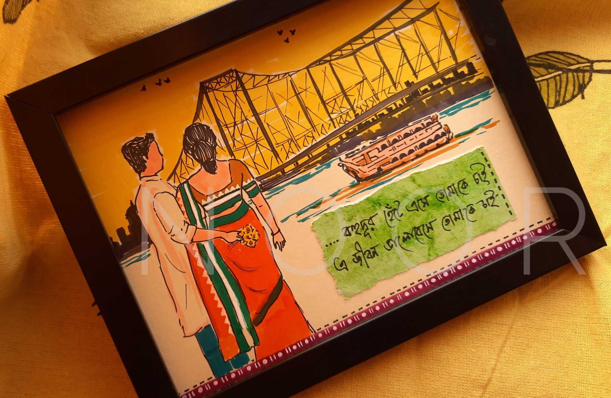 Handpainted Frame - Kolkata o valobasa
