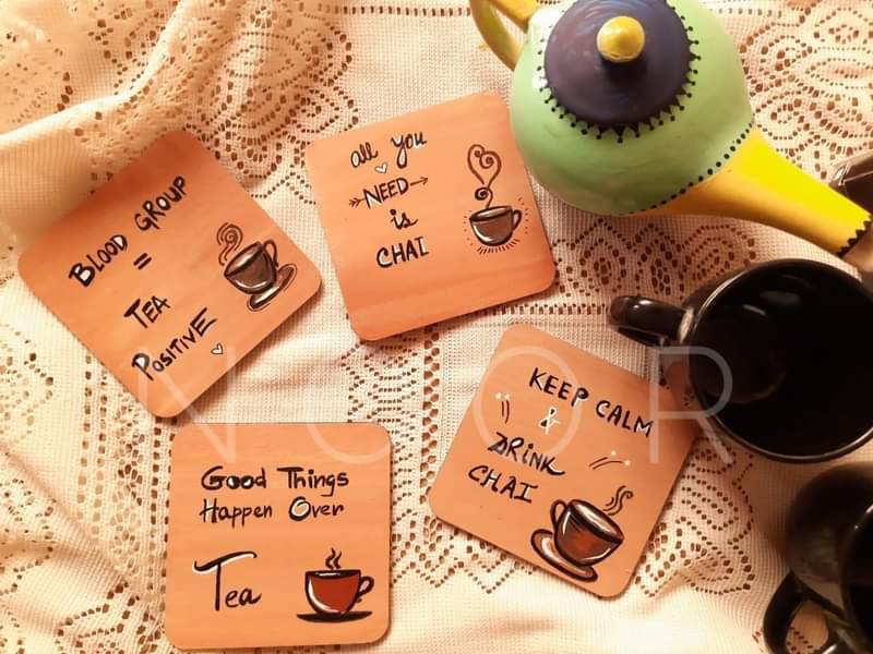 Tea Coasters - Tea Lovers (Set of 4)