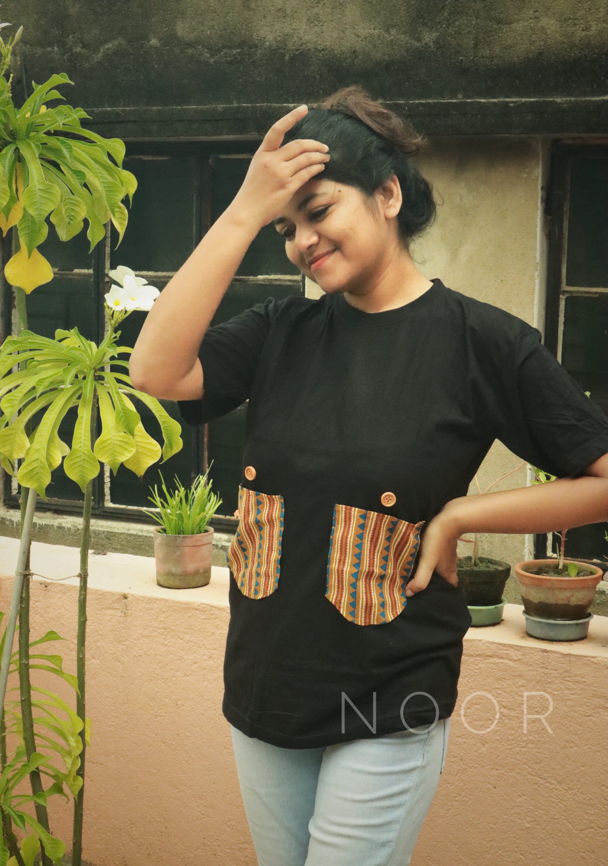 Patch Work T-Shirt (Multi color Pattern)