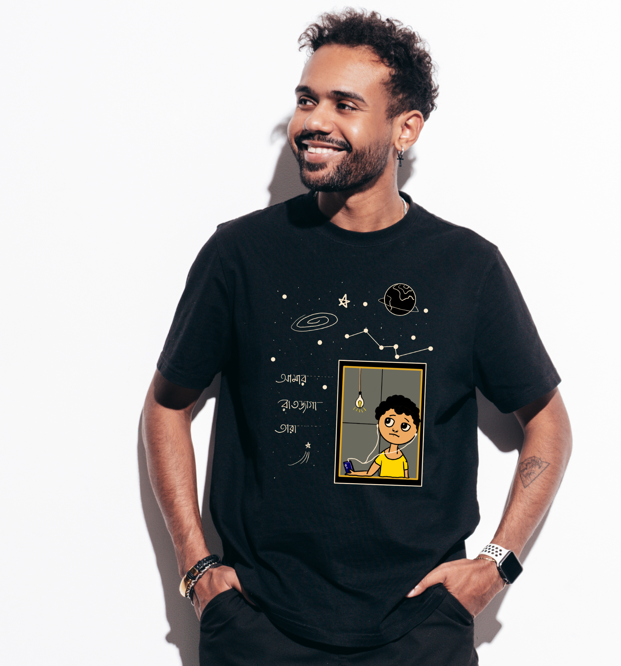 T-Shirt Vin Deshi Tara (Black)